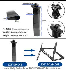 BXT Carbon Bicycle Seatpost BXT-045/035/145/TT 119 Track Frame Disc Brake Road MTB Bike Seatpost BXT Bicycle Parts