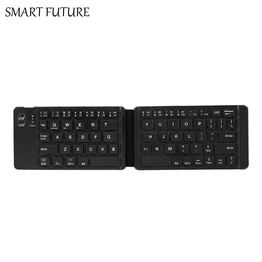 

Slient Wireless Folding Keyboard Rechargeable Mini Bluetooth Keyboard Universal Slim Design Foldable Keyboard Notebook