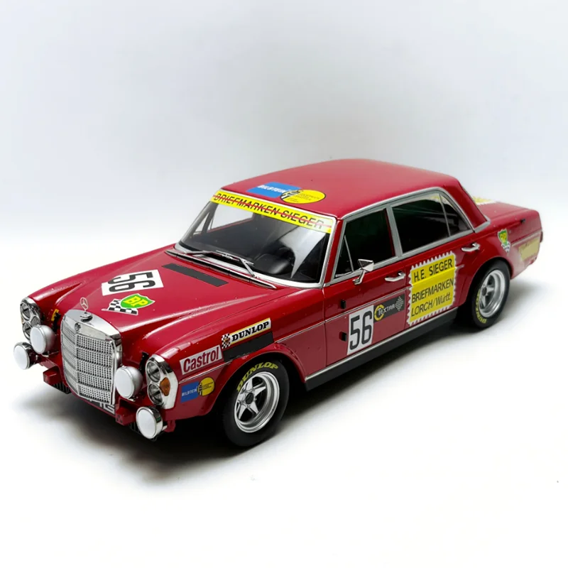 (Severe Defects)WERK83 1/18 Scale 300 SEL #56/#11 Alloy Racing Car Model Replica Toy Static Display Exquisite Gift