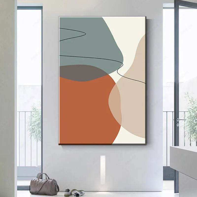 

Abstract Posters of Line Aesthetics, Hanging Printed Murals, Modern Abstract Geometric Canvas Paintings, Frame Murals, Home Deco