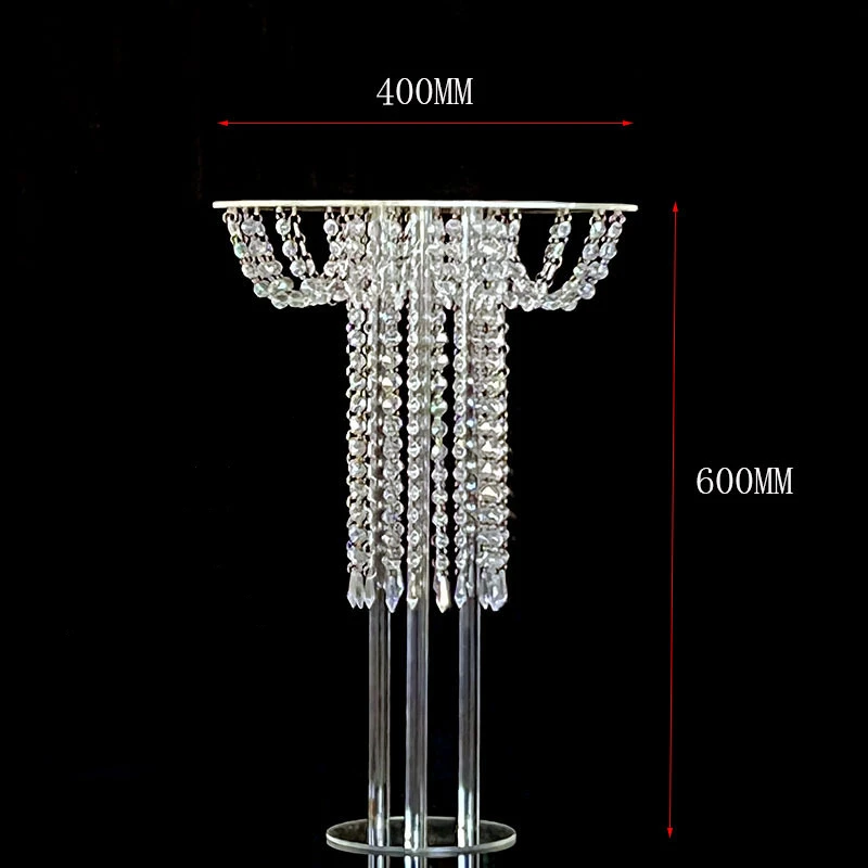 60CM Flower Rack Wedding Table Centerpiece Tall Acrylic Road Lead Crystal Event Party Decoration