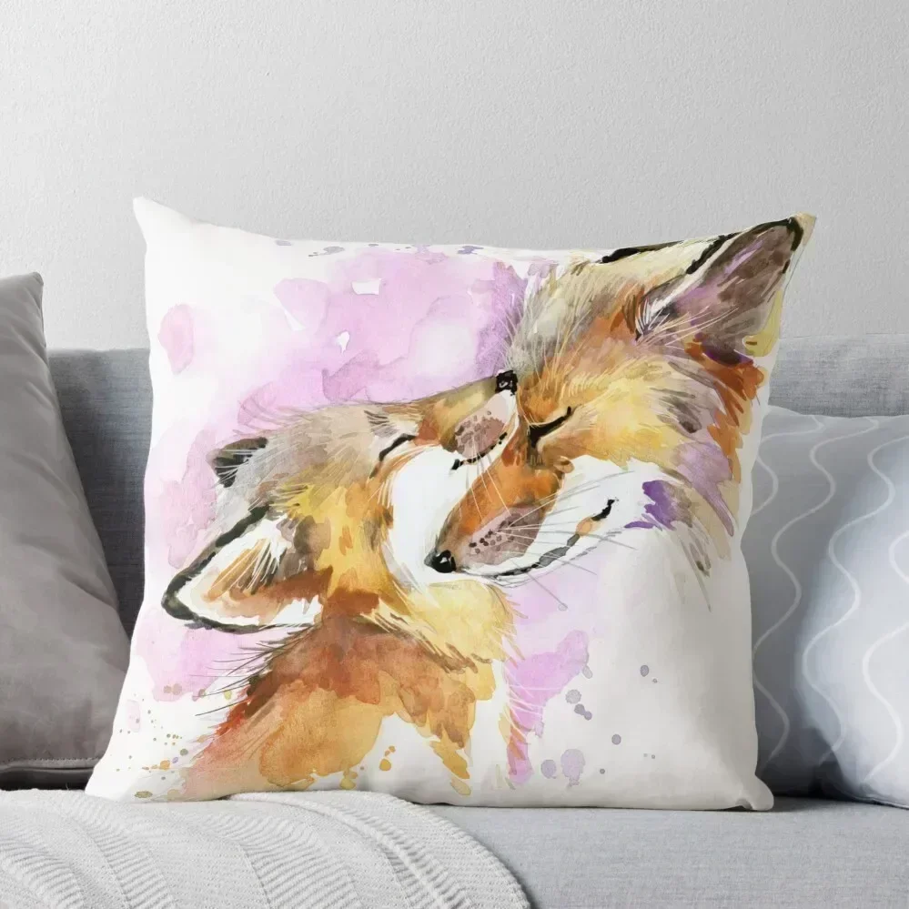 

Beautiful Fox Mother and Cub Watercolour design. Throw Pillow covers for pillows christmas decorations 2025 pillow