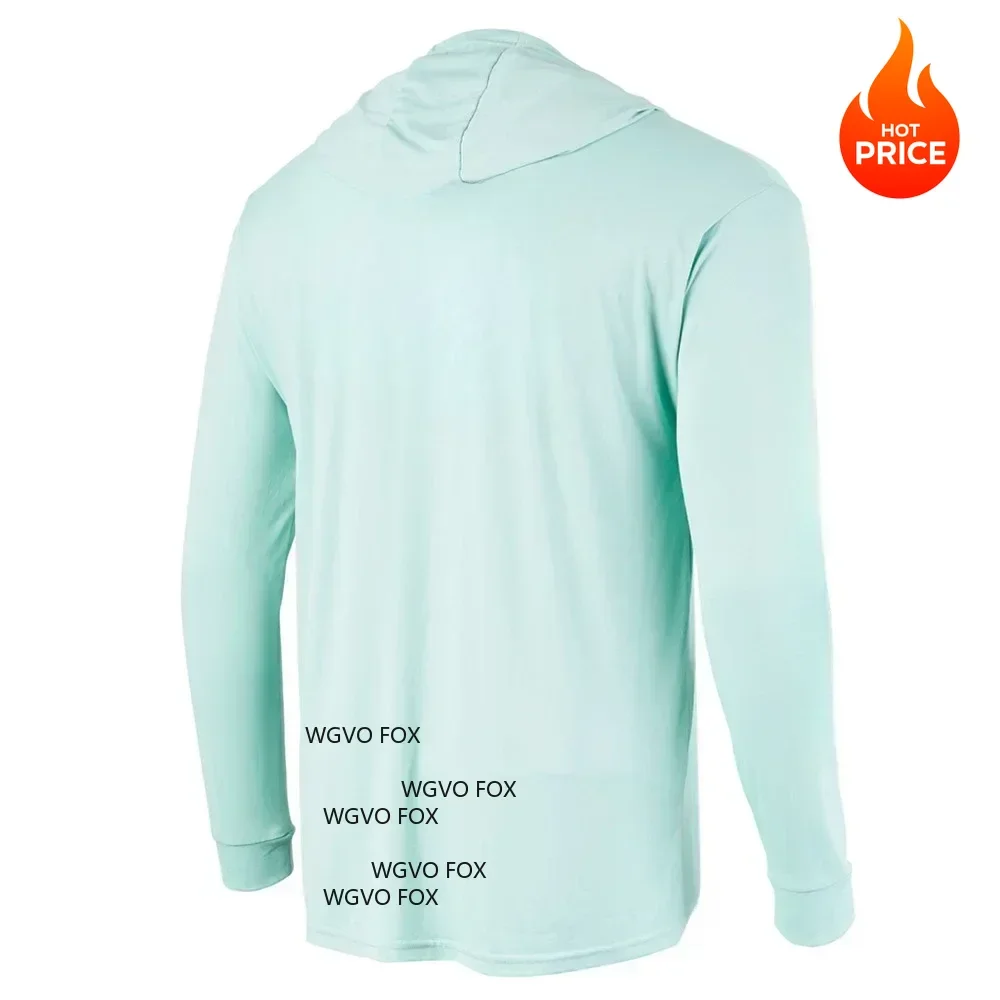 قمصان الصيف الرجال طويلة الأكمام جيرسي الصيد التهوية تيشيرت صيفي تنفس القمم ملابس الصيد UPF 50 الملابس #1