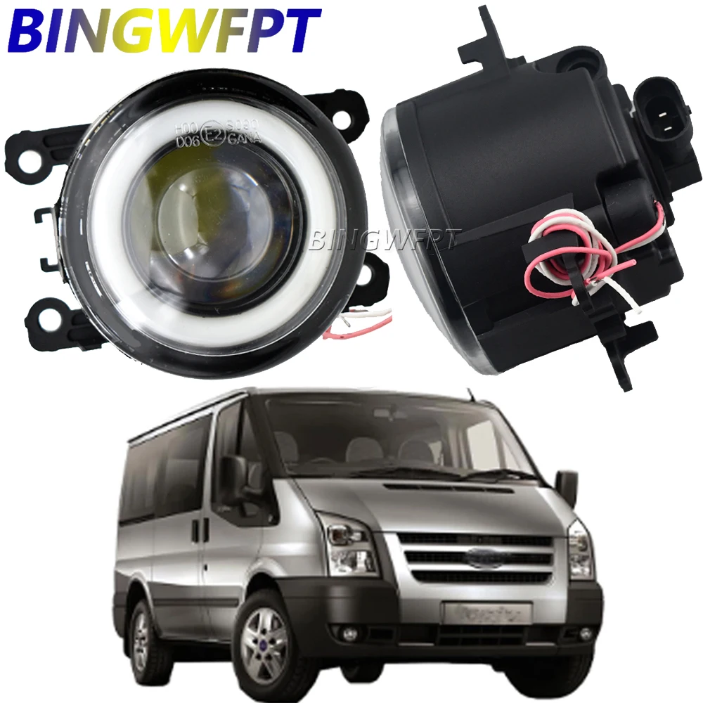 2x Angel Eyes Car Styling Front Bumper LED Fog Lights For Ford Transit Platform/Chassis 2006 2007 2008 2009 2010 2011 2012 2013