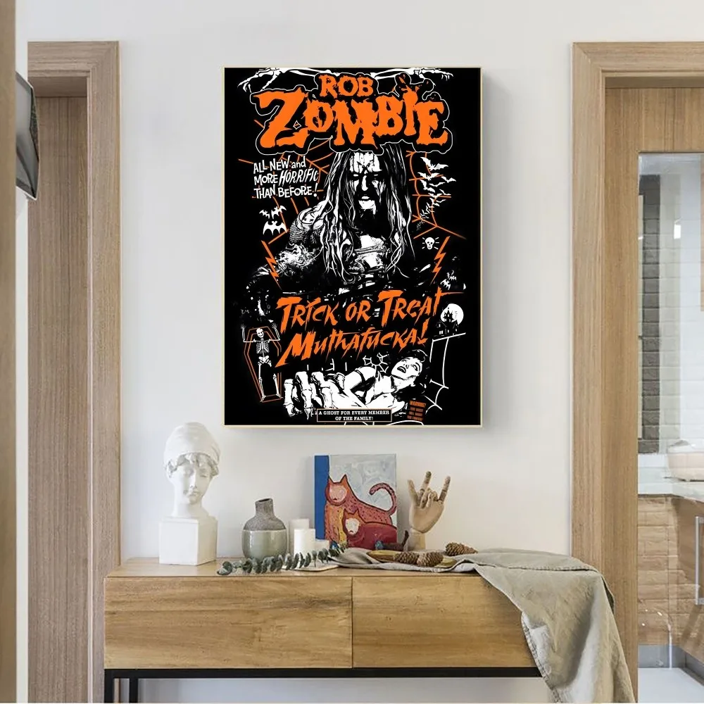 Rob Zombie Canvas Art Poster No Framed Poster Kraft Club Bar Paper Vintage Poster Wall Art Painting Bedroom Study Stickers