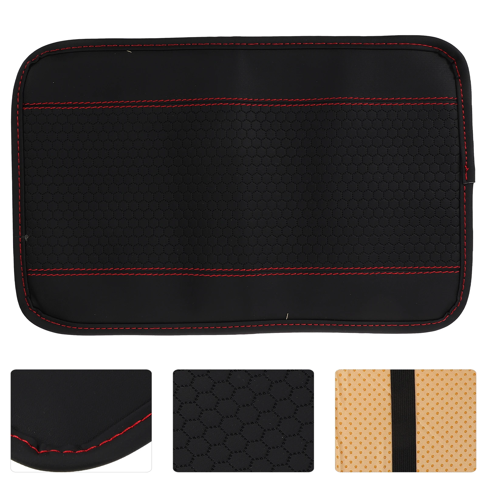

Car Center Console Pad Armrest Box Pad Black Non Slip Gel Cushioned Pu Car Accessories Automotive Pads