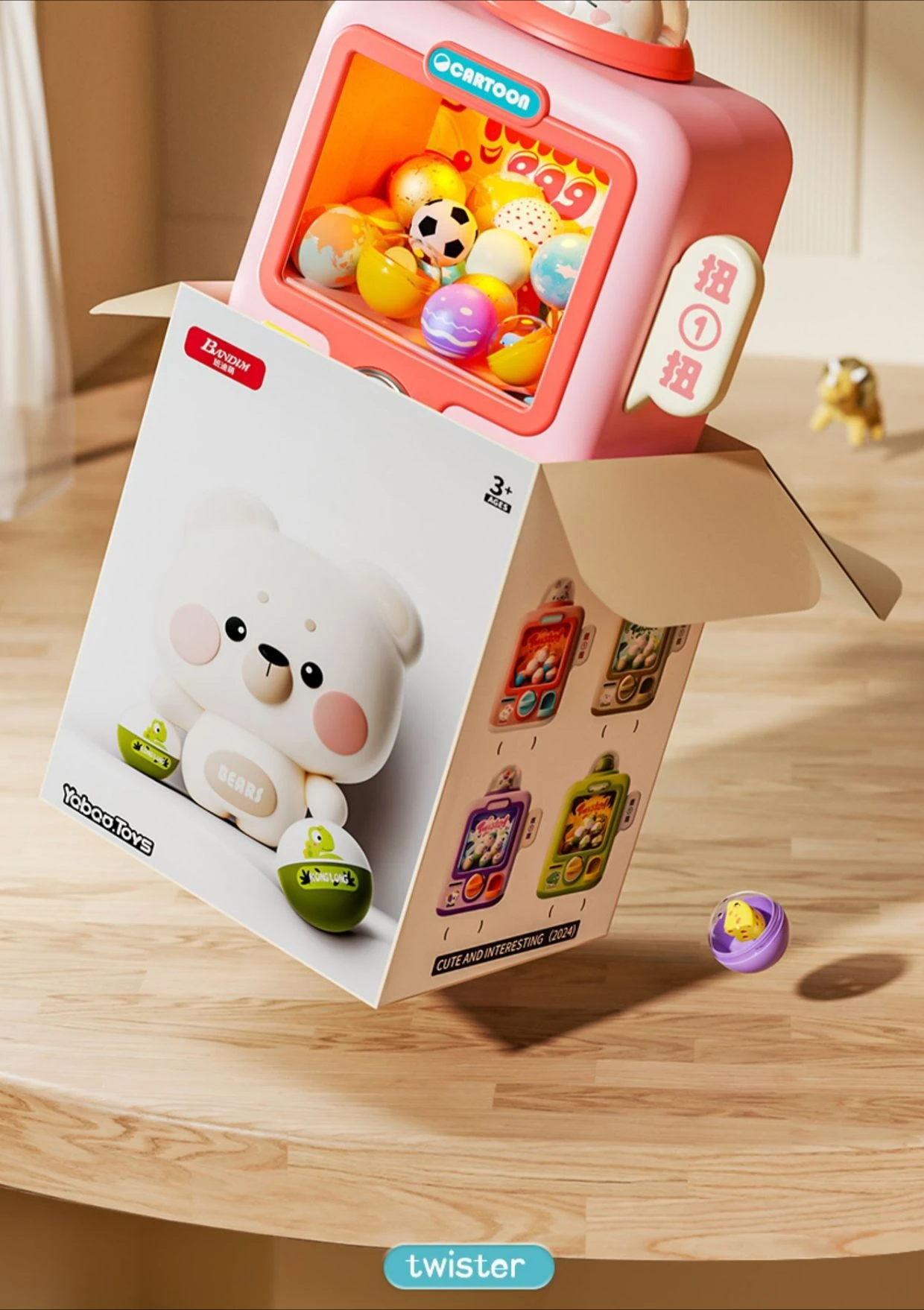 Kinder Desktop Spiel Maschine Überraschung Blind Ball Münze Spielen Spiel Mini Clip Puppe Klaue Arcade Maschine Kinder Geburtstag Weihnachten Geschenk – Detail 9