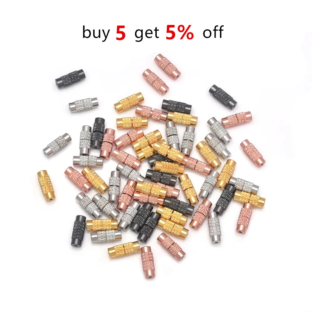 

20 шт. латунные винтовые застежки для колонны, винтовая застежка для браслета, ожерелья, фурнитура для изготовления ювелирных изделий 4x12 мм