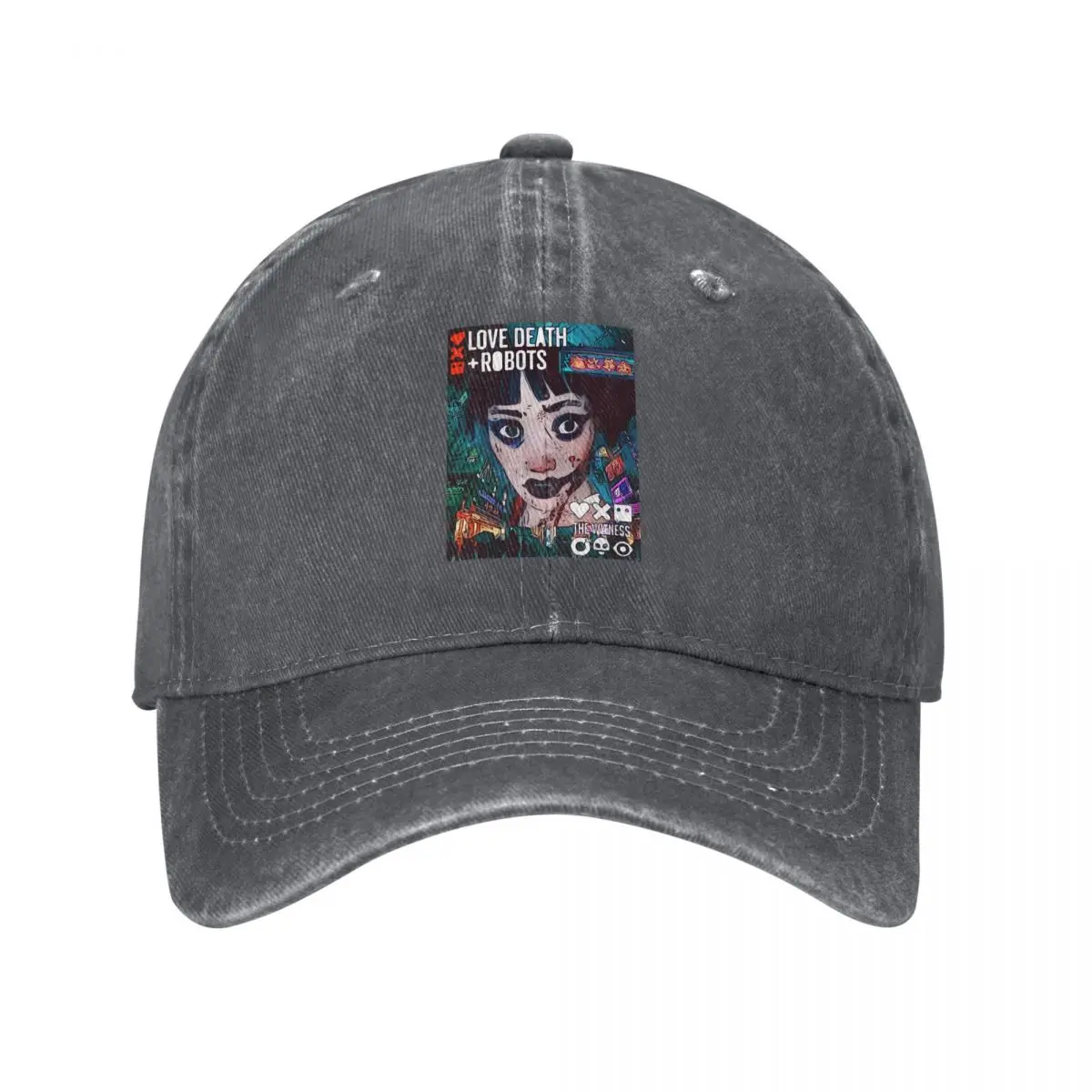 Love Death Robots Multicolor Hat Peaked Women's Cap The Witness Personalized Visor Protection Hats