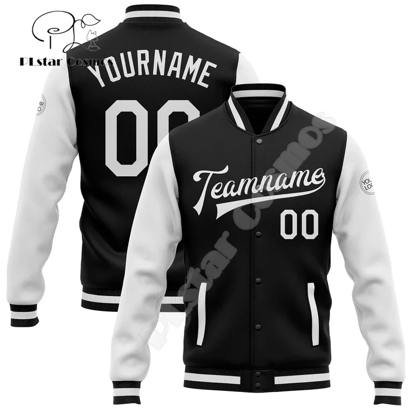 New Fashion-Veste de Baseball Personnalisée avec Nom, Numéro et Logo, Motif Graffiti Coloré 3D, Streetwear Harajuku, Unisexe, Décontracté, BIndividuel Coat, X2