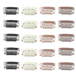 20Pcs/Lot 6 Teeth U Shape Wig Comb Clips Metal Snap Clip In Hair Extension Wig Clips For Hair Extension Closure