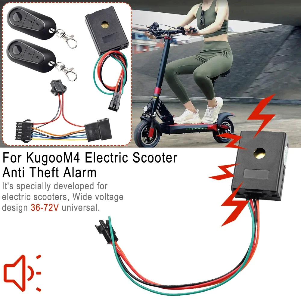 Anti-Theft Alarm Bell Safety Remote Control 36V-72V E-Bike for Kugoo M4 Electric Scooter Anti-Theft Device Kit Spare Accessories