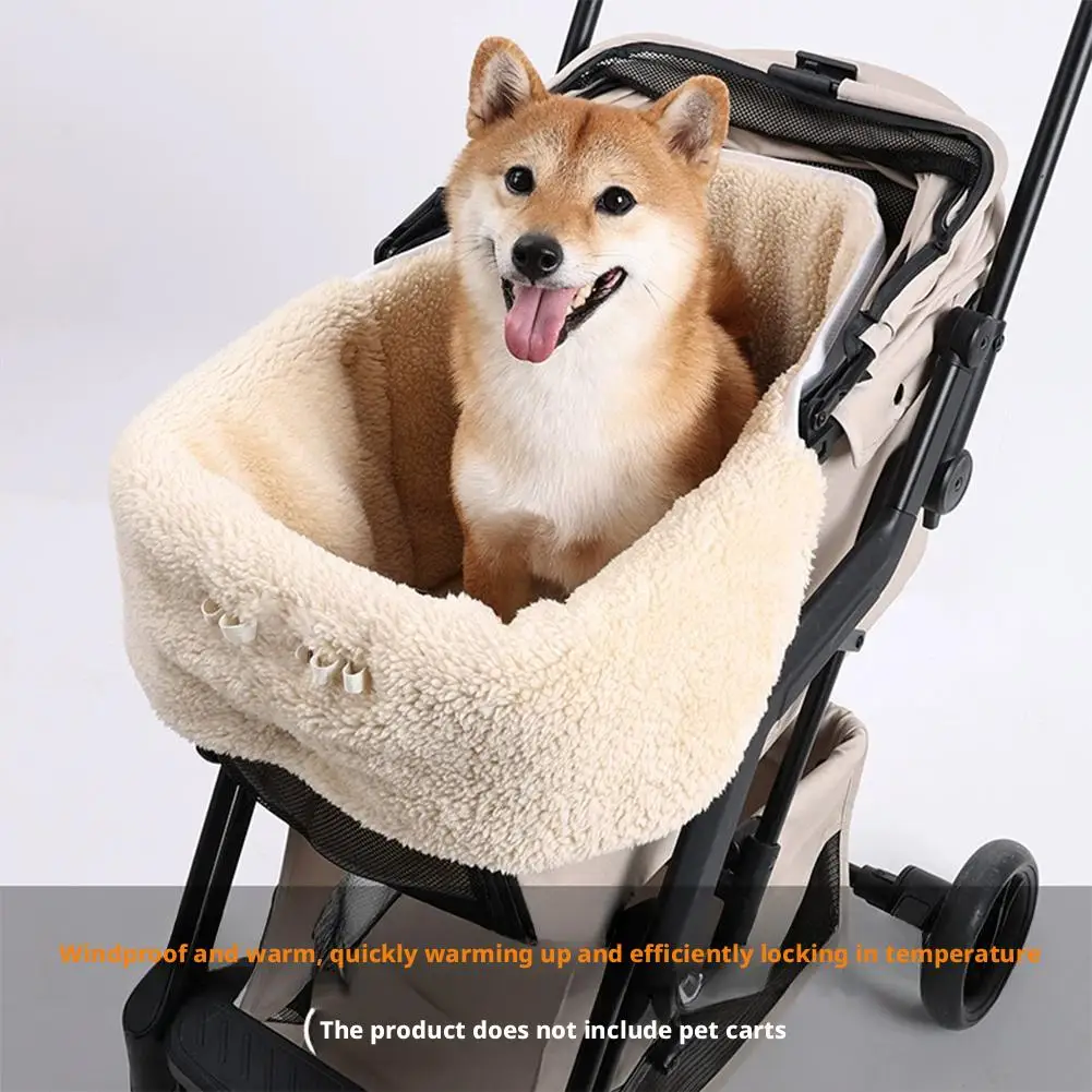 

Подушка для коляски для собак, зимняя подушка для коляски для собак и кошек, коврик, вкладыши, утолщенная теплая подушка на флисовой подкладке с магнитной подкладкой для щенков, котят R9N8