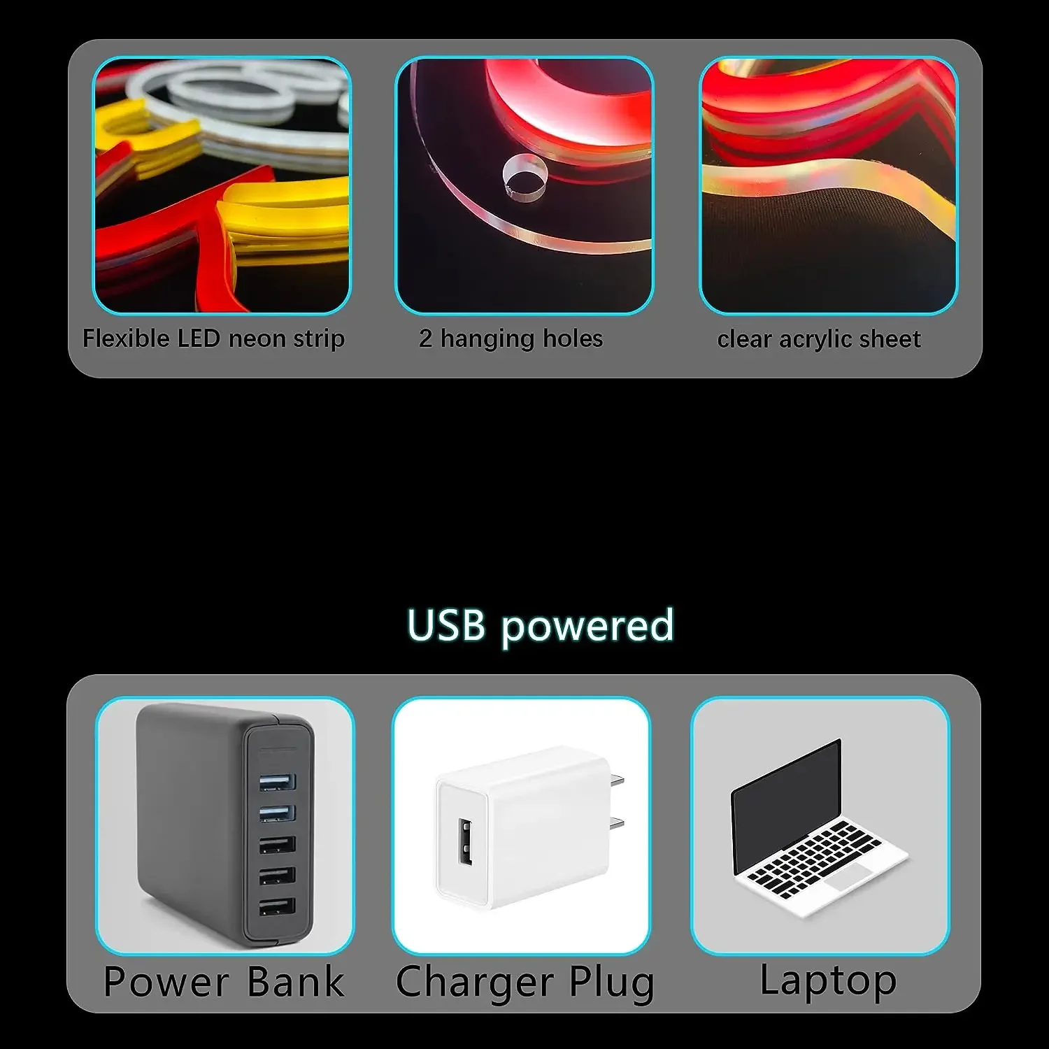 Cute LED Neon Light Sign for Wall Windows Decor USB Powered Adjustable Brightness for Home Game Room Bedroom Party Decor Gifts