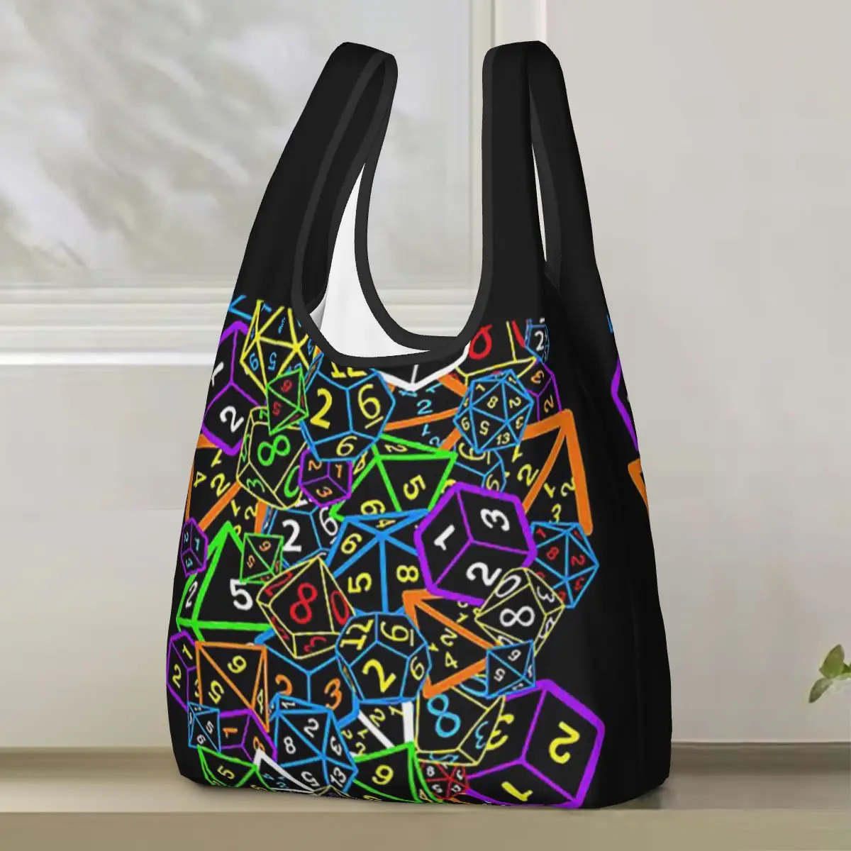 

D And D (Dungeons And Dragons) - This Is How I Roll! Portable Tote Bags Reusable Shoulder Shopper Bag Groceries Handbag