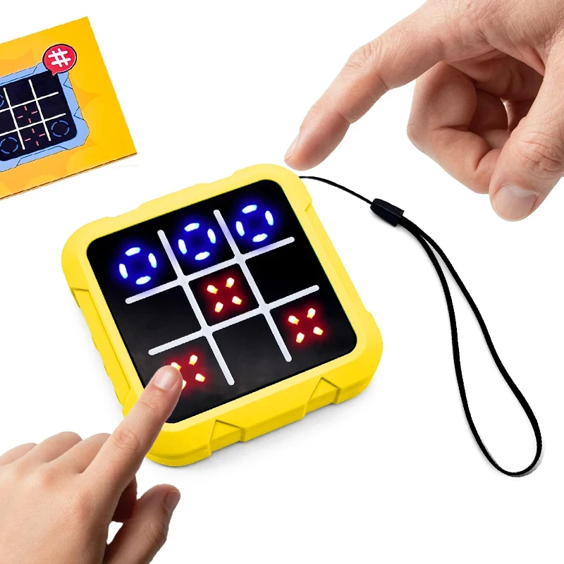 Juego Electrónico Portátil de Tic Tac Toe, Juego de Mesa de Lógica para Niños y Adultos, Juego de Viaje para Entrenamiento Cerebral, Juguete de Pensamiento para Dos Jugadores