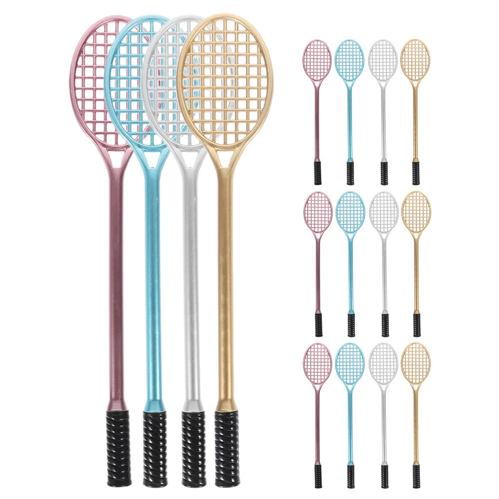 

16pcs Racket Shape Gel Pen Fine Point Smooth Writing Instrument For Kids Girls Students Office School Supplies Adorable Cartoon