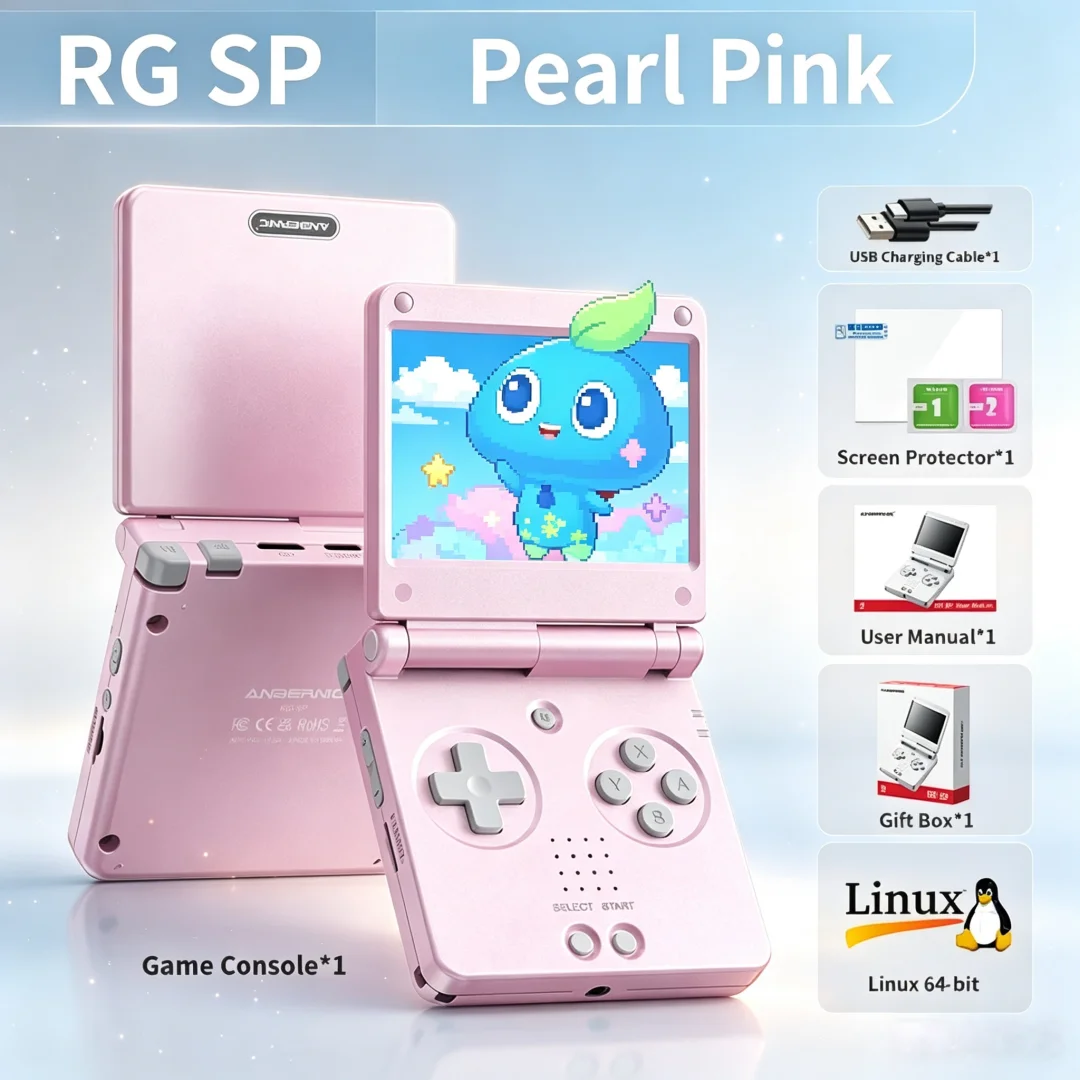 Anbernic RGSP Flip Classic Handheld Game Console Retro Video Game Player 3.4 IPS Screen 3300mAh Linux 64-bit Wifi PSP Game RG SP image 3