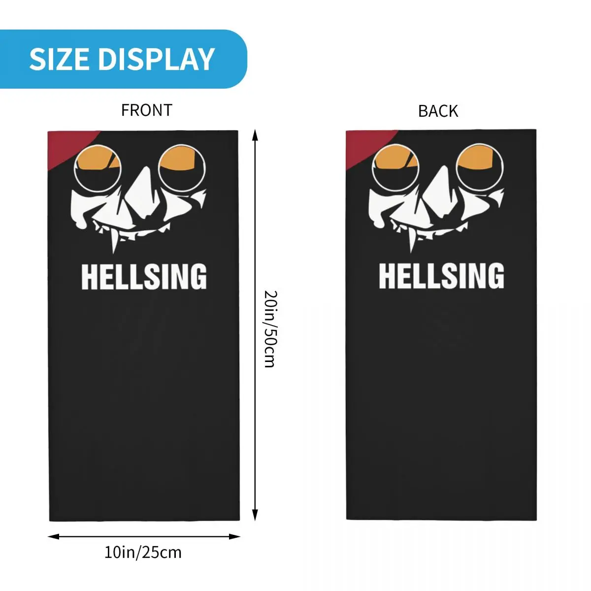 Alucard Hellsing Face Bandana Neck Cover Motorcycle Club Hellsing Wrap Scarf Running Unisex Adult All Season