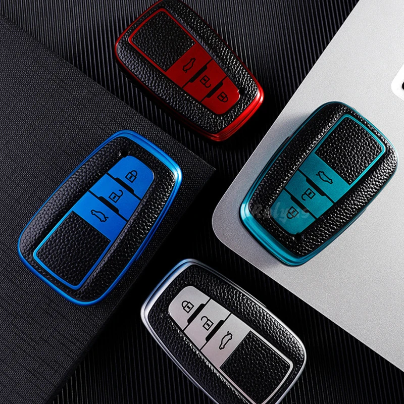 

Car Key Case for Toyota Corolla CHR Camry RAV4 Highlander C-HR Prius Land Cruiser Prado Tpu Key Cover Shell Car Accessories