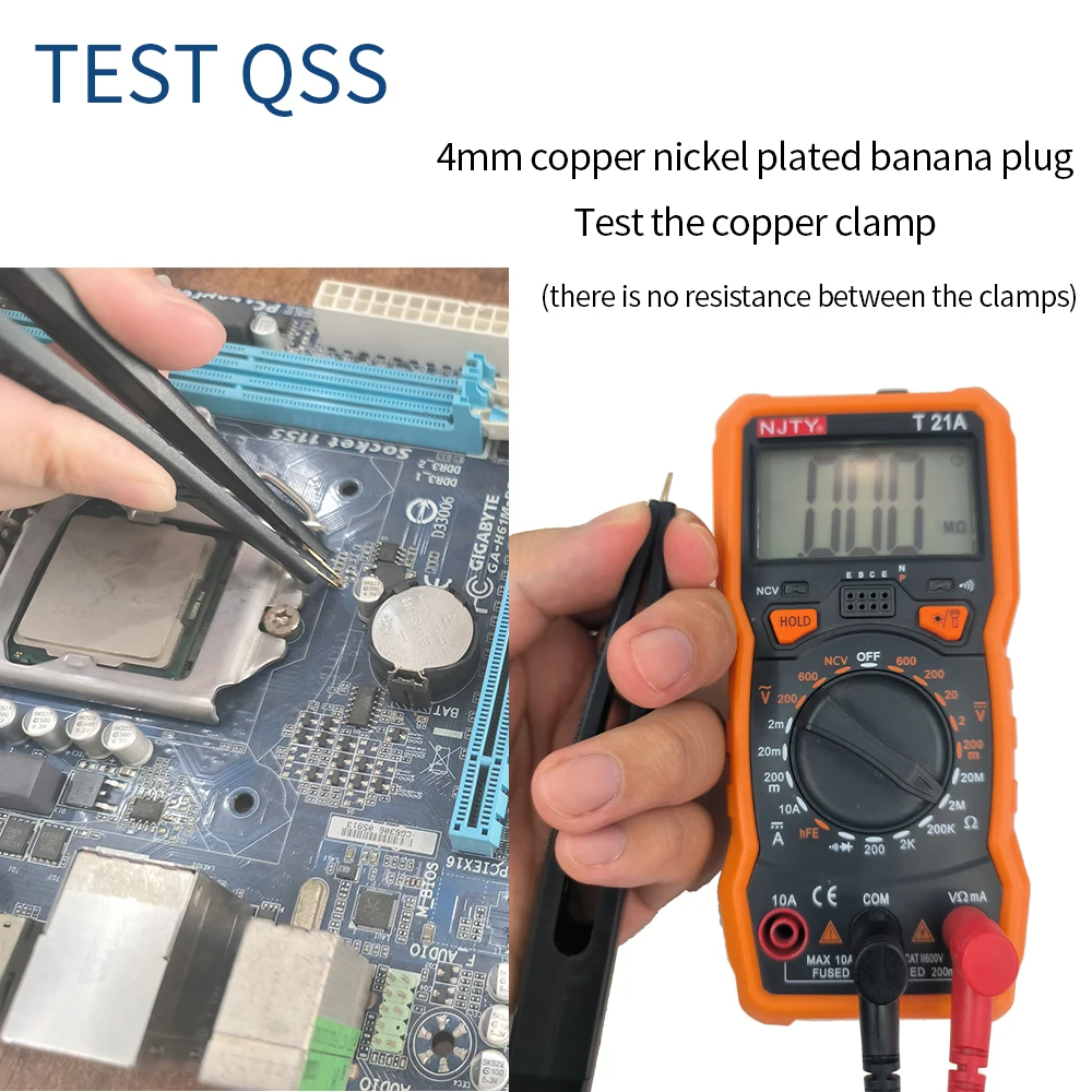 QSS SMD LCR Chip Test Clip Capacitance Inductor Resistance Test Clip Meter Lead Probe Multimeter Tweezer Q.30050