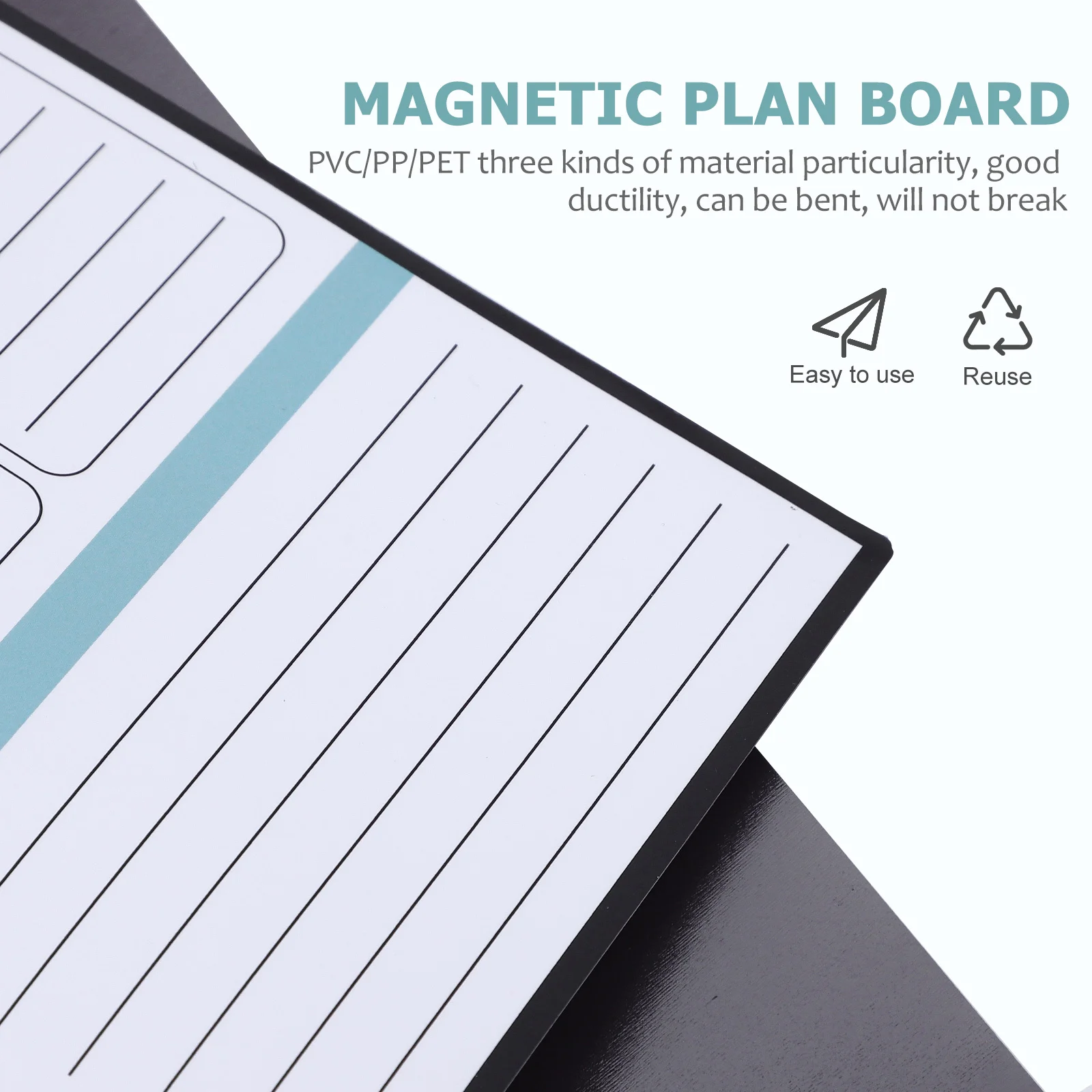 1Pcs Erasable Weekly Plan Magnetic Sticker Refrigerator Schedule Message Board Organizer Magnetic Plan Sticker
