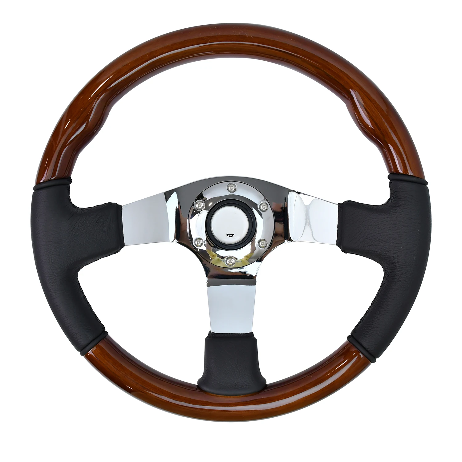 

350mm solid wood non perforated bracket modified sport steering wheel
