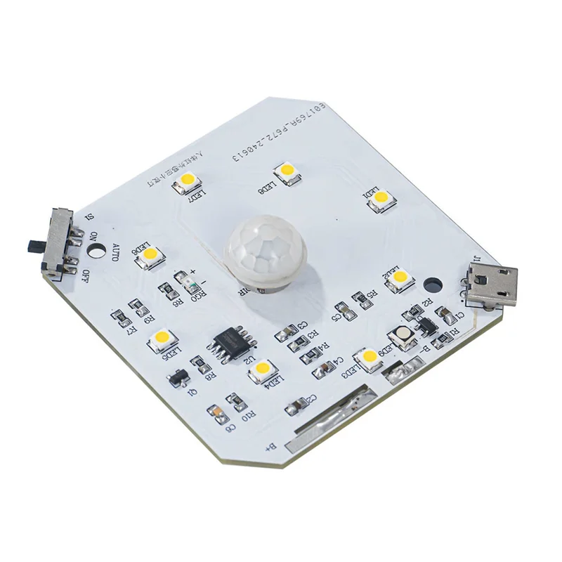 HFES DIY ชุดไฟ LED ตรวจจับร่างกายมนุษย์ไฟเซ็นเซอร์ตรวจจับความเคลื่อนไหว DIY ชุดอิเล็กทรอนิกส์สำหรับห้องนอนตู้เสื้อผ้าพื้นที่เก็บของ