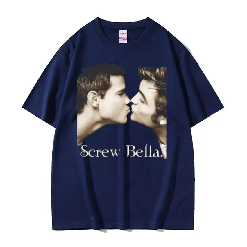 Twilight Funny Meme T-Shirts Screw Bella Retro T-Shirt Herren Damen Harajuku Mode Sommer Übergroße Y2k Streetwear Unisex – Detail 5