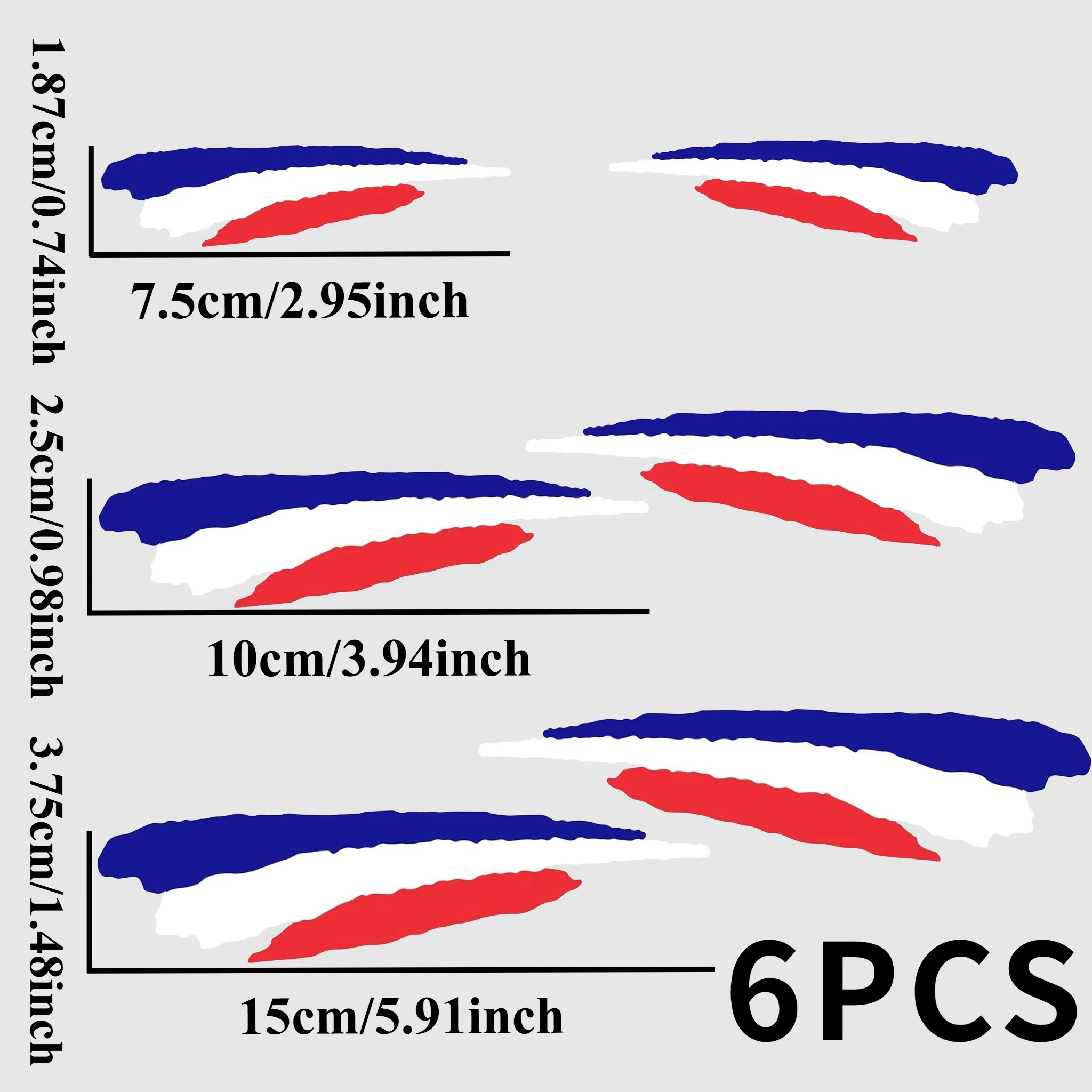Waterproof Vinyl Decor Decals 6Pcs, Multi-Purpose Stickers for Motorcycle Helmet, Scooter, Car Bumper and Window, Durable Auto