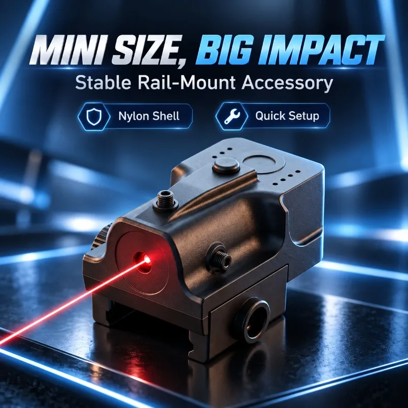 Mini Rail Attached Nylon Beam Indicator, Four-way Tunable Decoration Part with Stable Lock for Hobby Collection