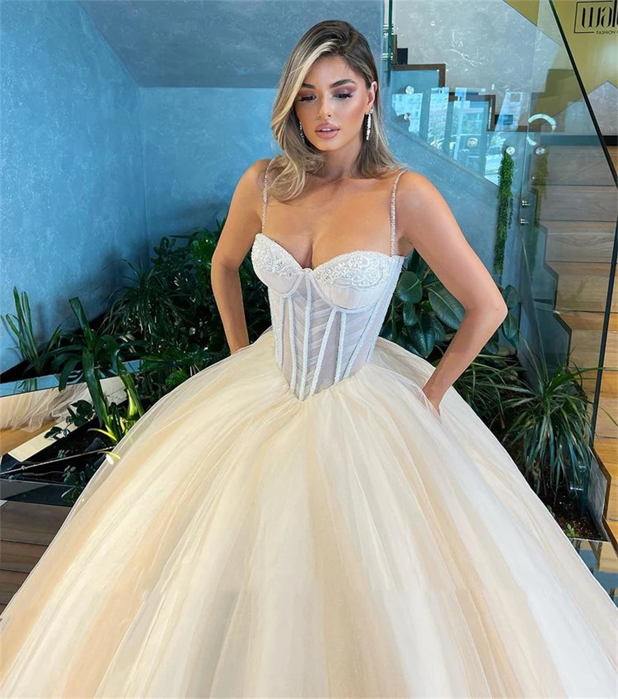 Msikoods Champange Sweetheart Prom Dresses 2023 Ball Gown Quinceanera Dress Formal Party Gowns vestidos de 15 quincea?era