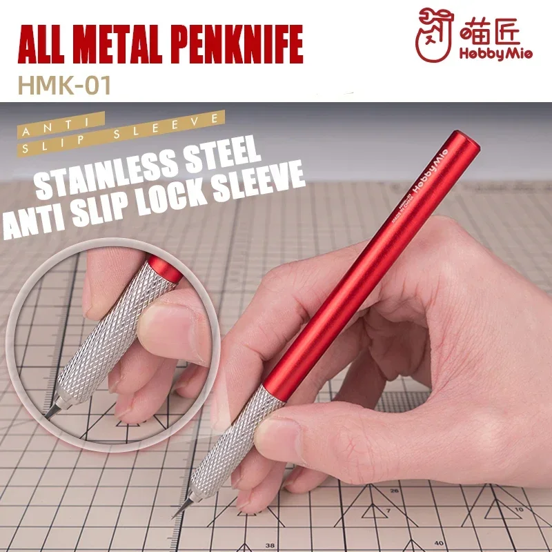 هواية ميو HMK-01 R/B القلم سكين جميع المعادن شفرة حامل Penknife 1710 شفرة ضيقة مجموعة 30 قطعة شفرات الغيار لتقوم بها بنفسك أداة للحرف اليدوية للنموذج