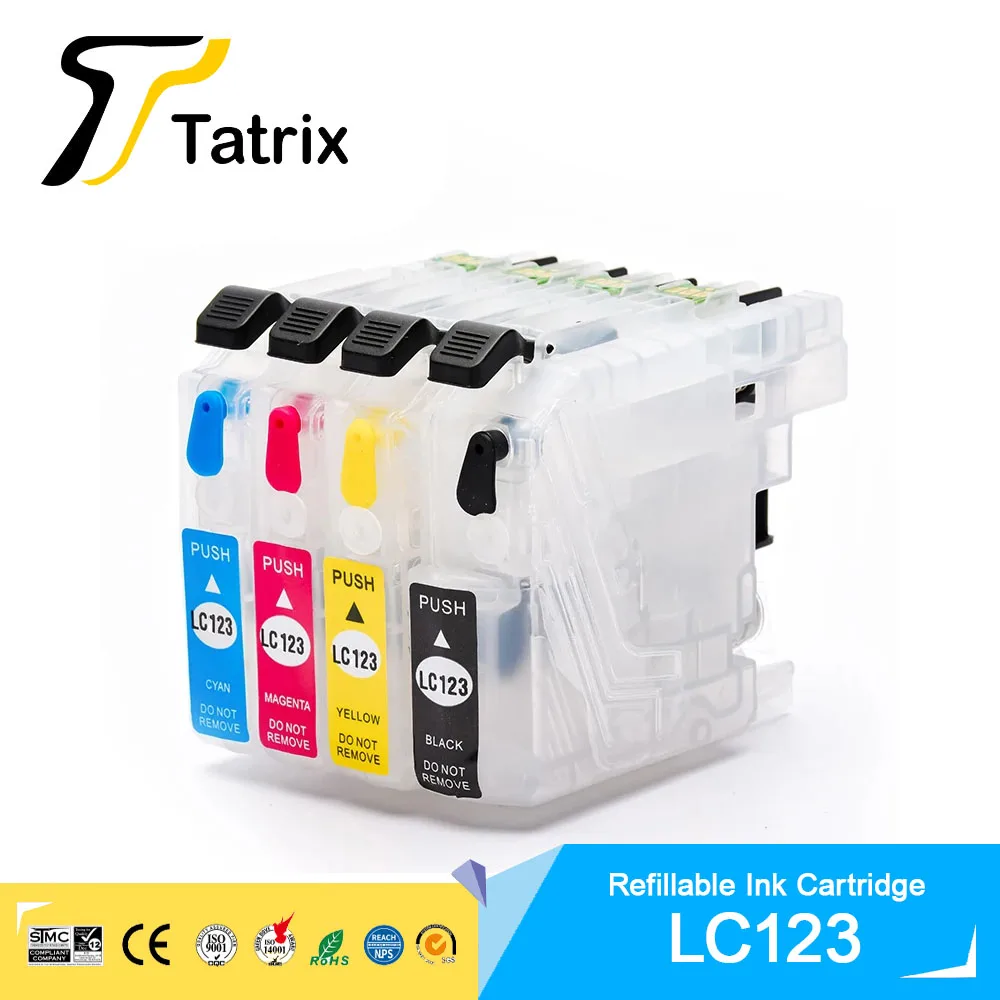 

Титрица для Brother LC123 LC121, многоразовый картридж для Brother MFC-J4410DW/MFC-J4510DW/MFC-J4610DW/MFC-J4710DW/MFC-J2510