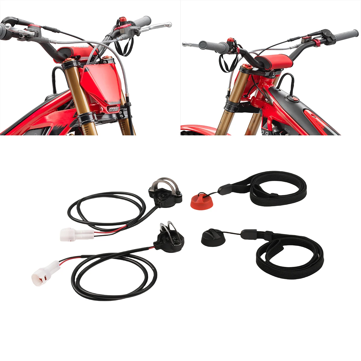 

For HONDA XCF YAMAHA KAWASAKI SUZUKI Motorcycle Engine Emergency Kill Switch Magnetic Top Cap With Wrist Strap Stop ON OFF