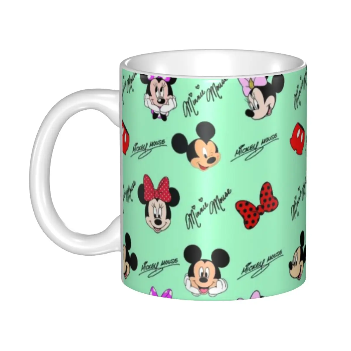 

DIY Cartoon Animation Minnie Mickey Mouse Ceramic Mugs Customized Coffee Cups Creative Present