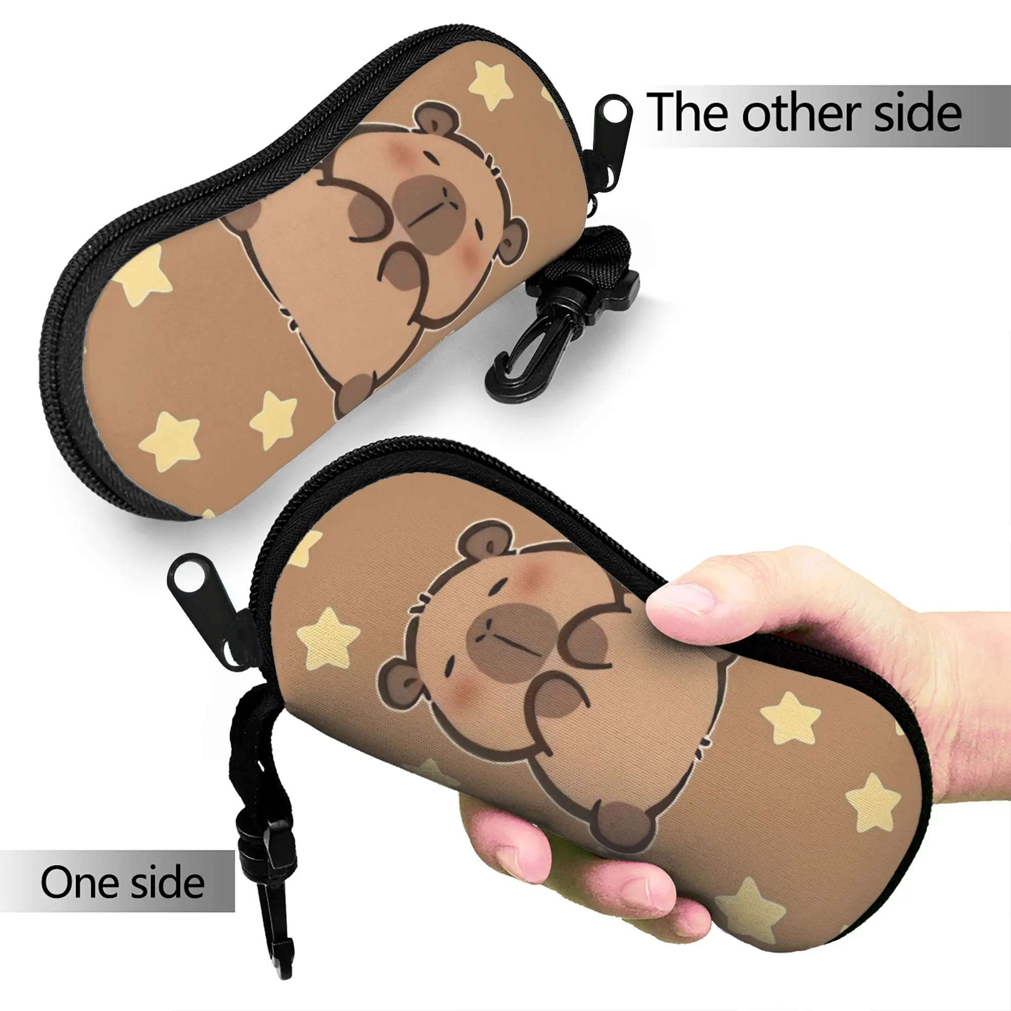 Capybara  Glasses Case  Sunglasses Case Pocket Classic Eyewear Accessory Custom Male Female Eyeglass Protector