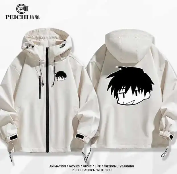

Anime Jujutsu Kaisen Fushiguro Toji Windbreaker Jacket Hoodie Cosplay Autumn Winter Men Women Coat Loose Tops anime