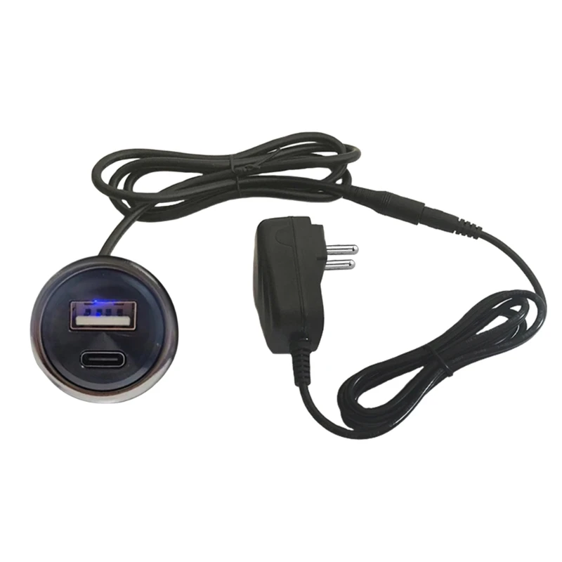 Recessed Double USB Type C Charging Ports Sofa Chair for All Devices Use 448A