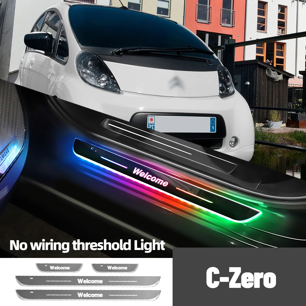 

For Citroen C-Zero 2010-2015 2012 2013 2014 Car Door Sill Light Customized Logo LED Welcome Threshold Pedal Lamp Accessories