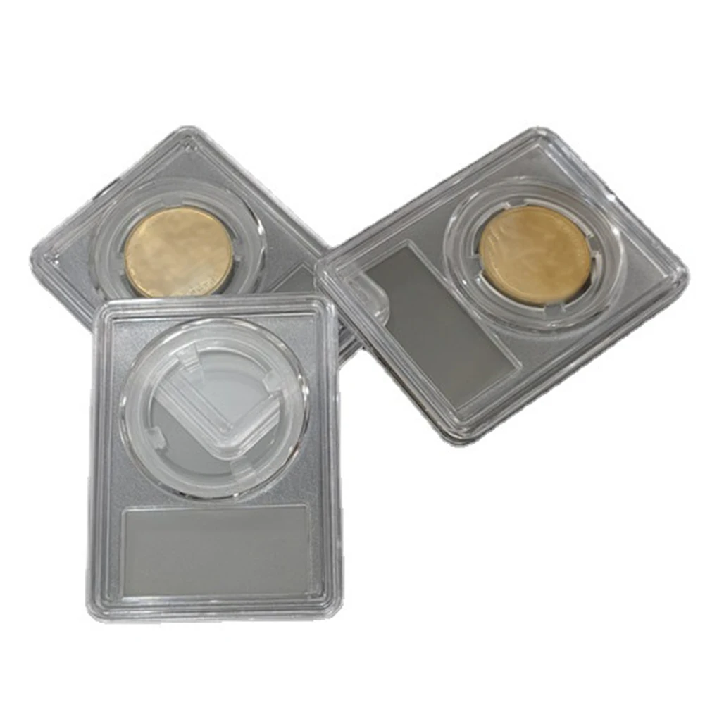 4pcs 16/25/30/40mm Transparent Plastic Coin Holder Coin Collecting Box Case For Coins Storage Capsules Protection Boxe Container