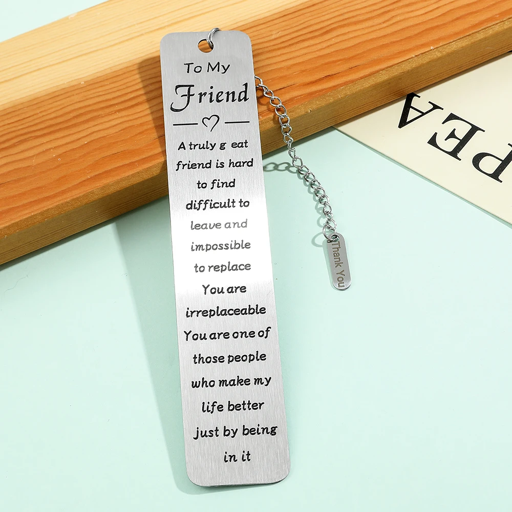 Personalized Book Mark Stainless Steel Metal Bookmarks Gift for Book Loves Collection for Good Friend Book Accessory