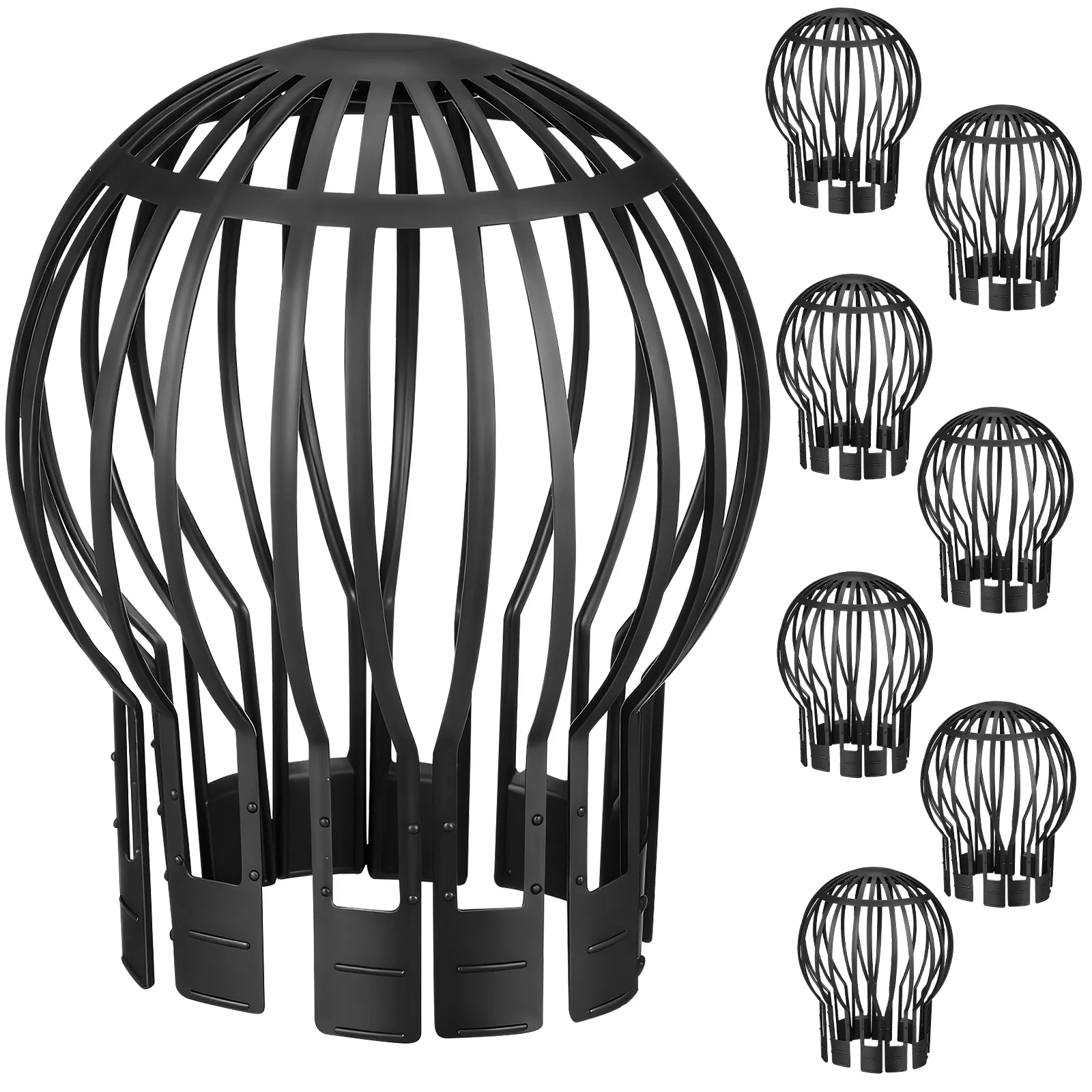 

8 pcs Roof Gutter Guards Lightweight Compact Design For Leaves Debris Protection Gutter Downspout Screen Filter Strainer