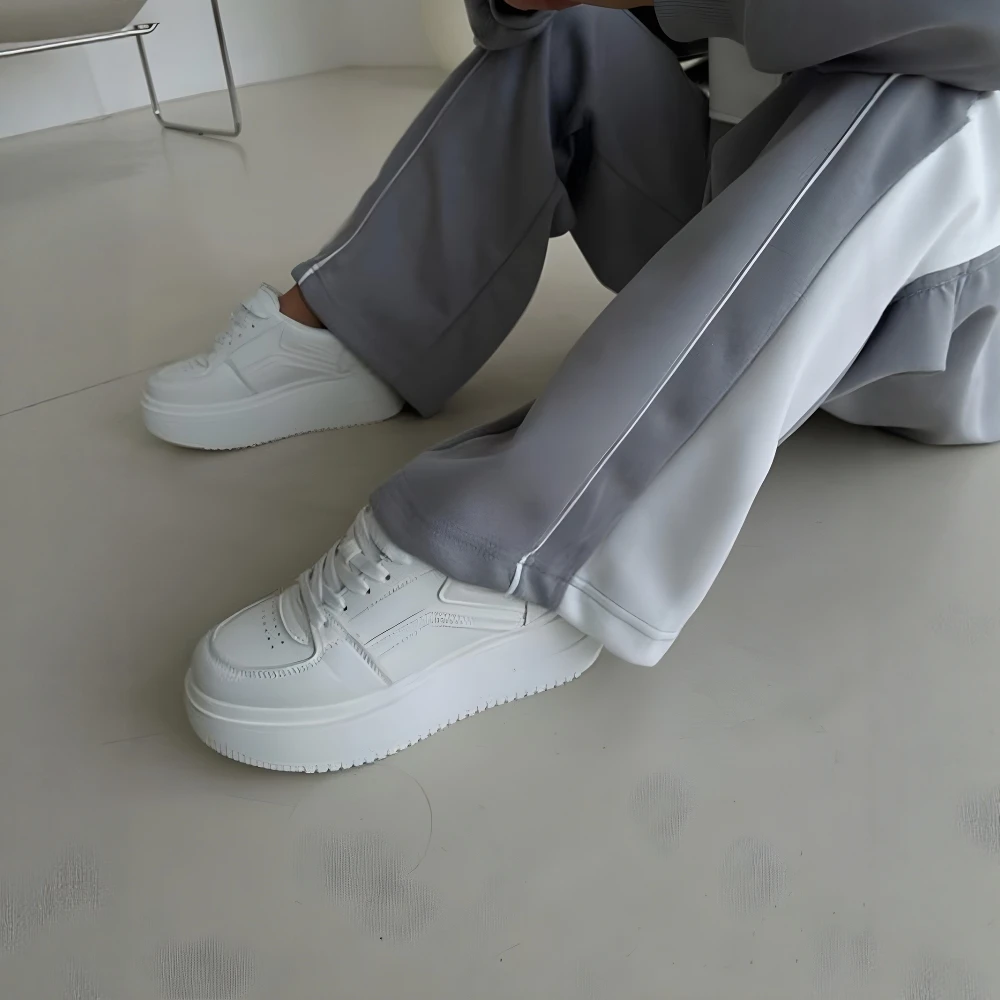 Conjunto de sudadera y pantalones de contraste de manga larga para mujer, traje informal, moda Otoño Invierno