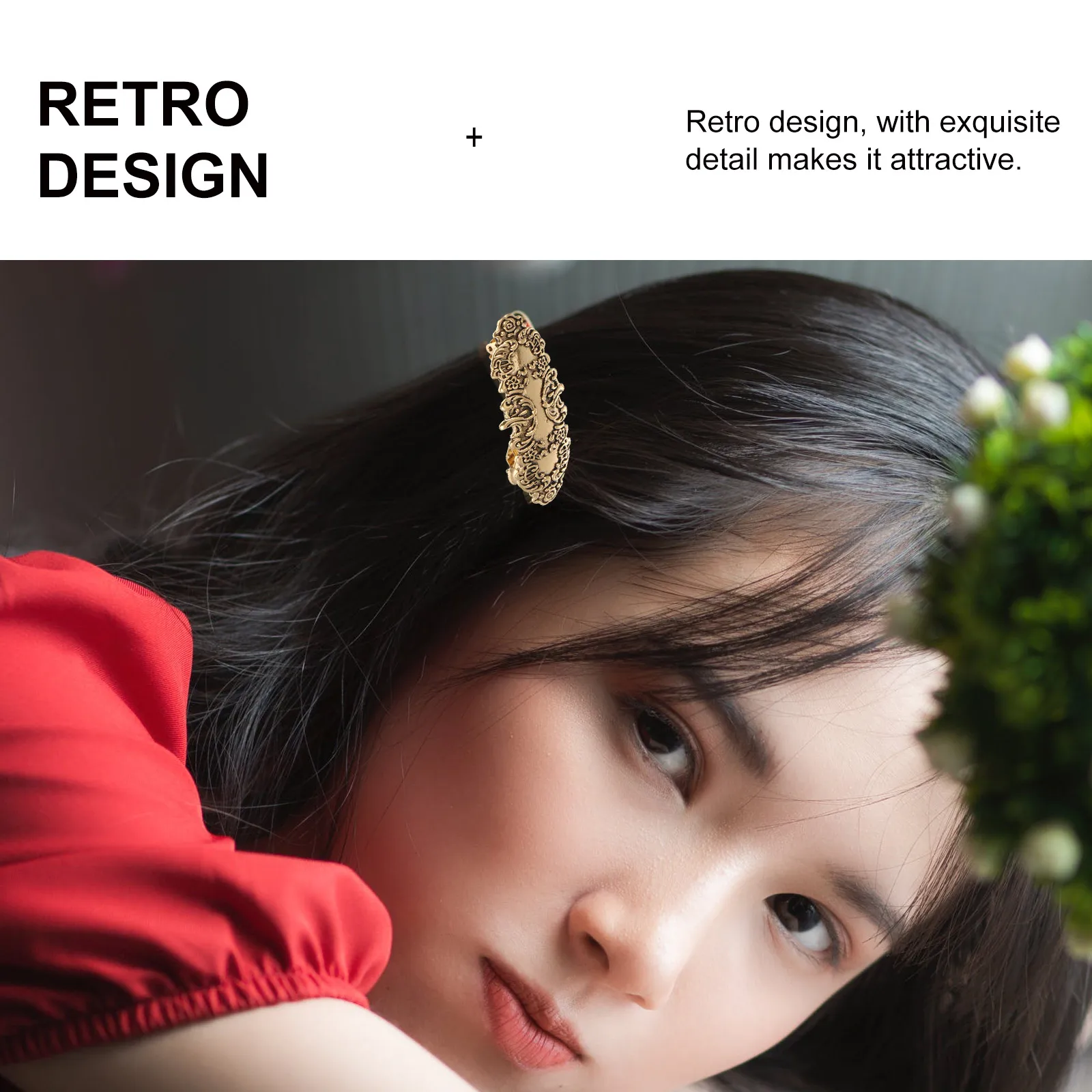 

2pcs Metal Accessories Hair Clips Retro Barrettes Women Styling Pins Alloy Hairpins Durable Alloy NonSlip Hairpins