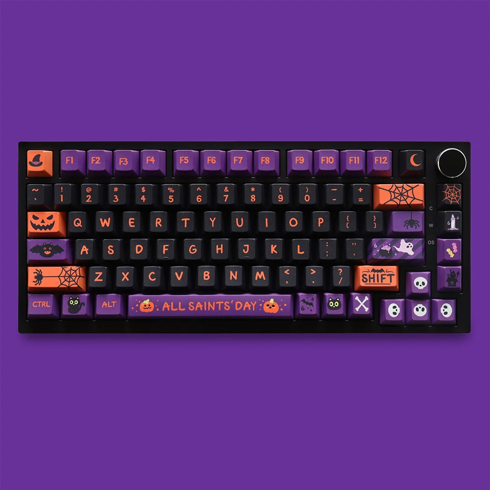 

Забавные колпачки для клавиш «День всех святых», сублимационная Pbt тыква, индивидуальный вишневый профиль для переключателей Gateron MX, механическая клавиатура