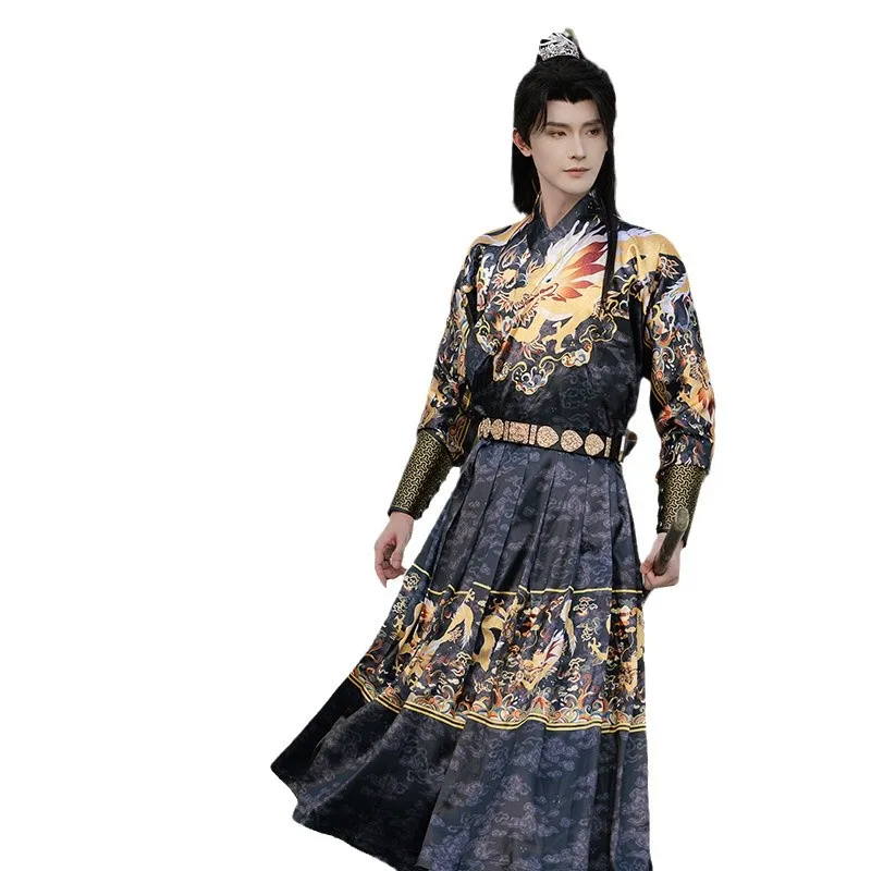 ملصقات سكين مطرزة للرجال والنساء من Ming Hanfu Jinyiwei داخل بدلة السحب السمكة الطائرة على الطراز الصيني زي قديم