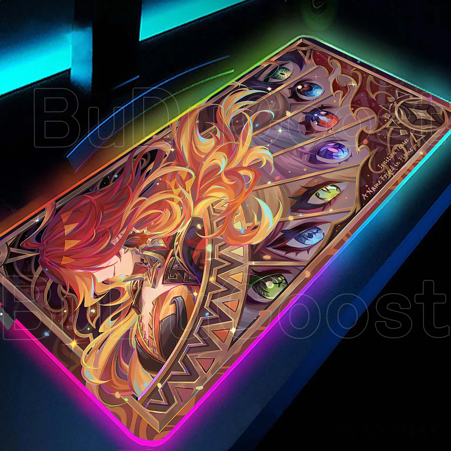 

Nata Ролевой коврик для мыши Genshin Impact Mavuika Muinaa Kamaina Настольный коврик RGB Коврик для мыши PC Kawaii Коврик для клавиатуры Ноутбук Игровые коврики для мыши