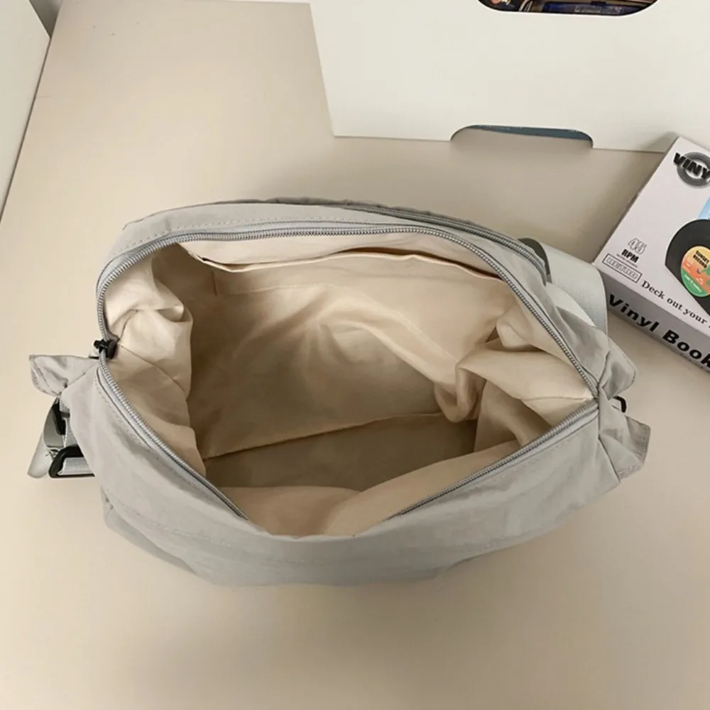 Leisure Fashion Crossbody Bag Fitness Large Capacity Sport Shoulder Bag Casual Solid Color Nylon Bag Boys