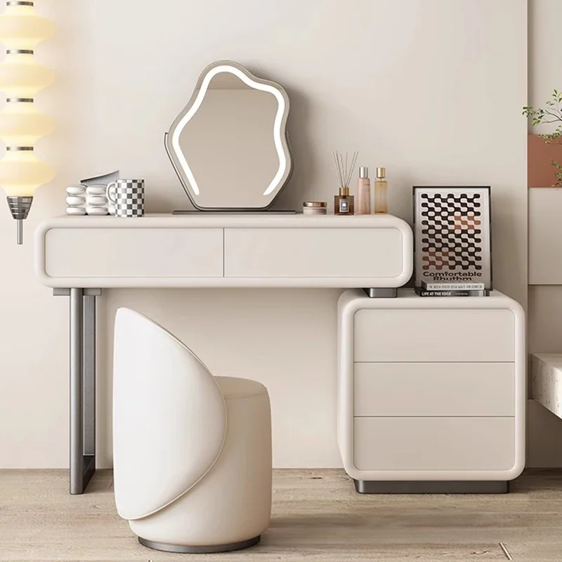 French Solid Wood Dressing Table Luxury Bedroom Drawer European Dressing Table Girls Storage Penteadeira Para Quarto Furniture